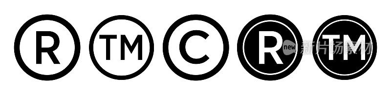 注册商标logo图标。版权标志符号图标eps 10